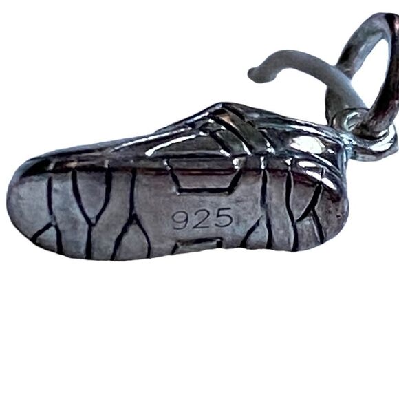 Sterling Silver 925 Stamped Running Shoe Charm - Picture 2 of 6